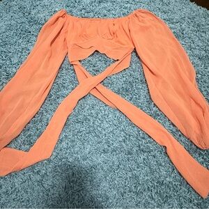 Windsor Coral Off-Shoulder Blouse